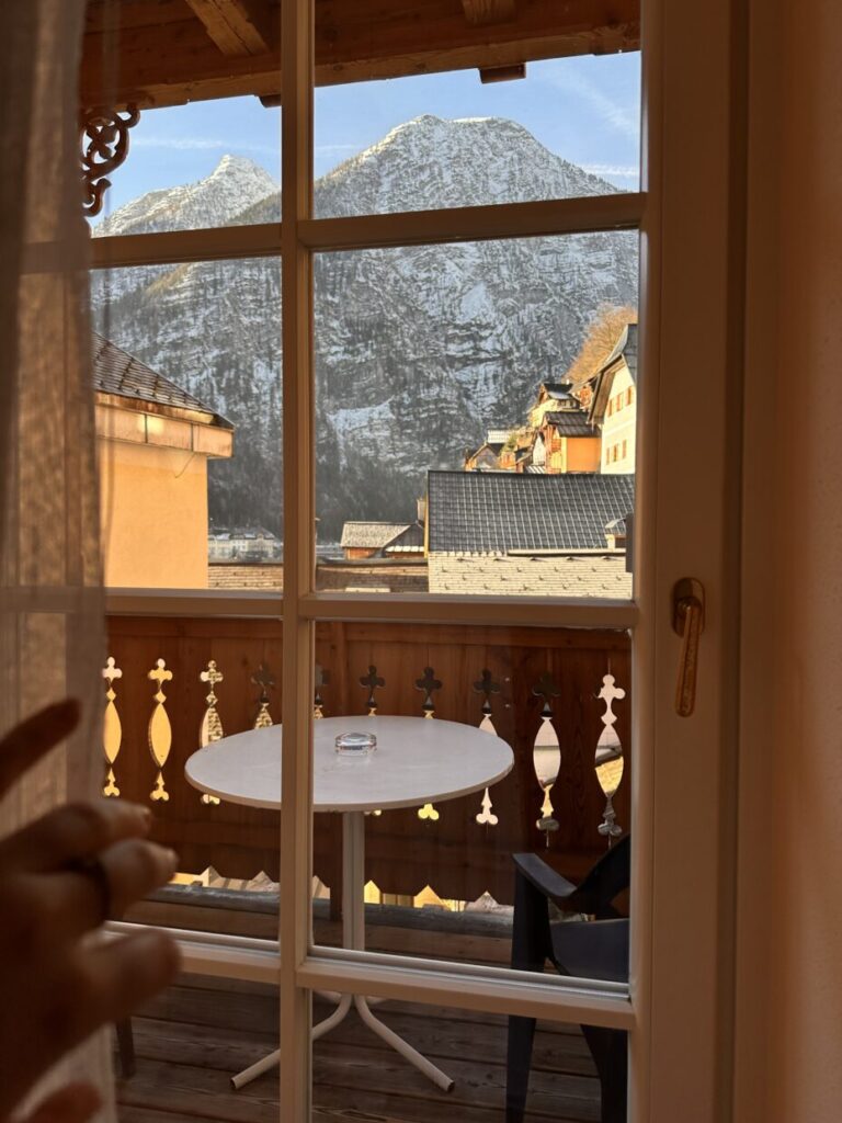 Hallstatt hotel, a view from the balcony