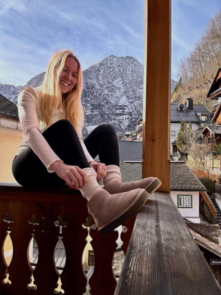 Hallstatt hotel, a view from the balcony