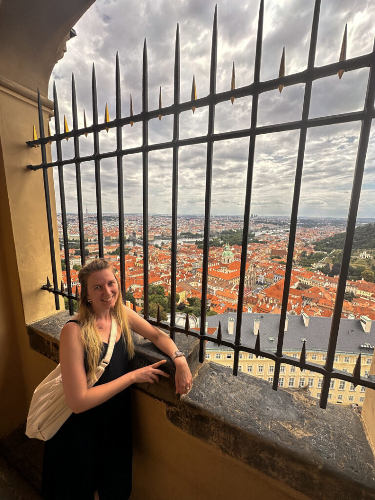 Me in the tower in Prague Castle